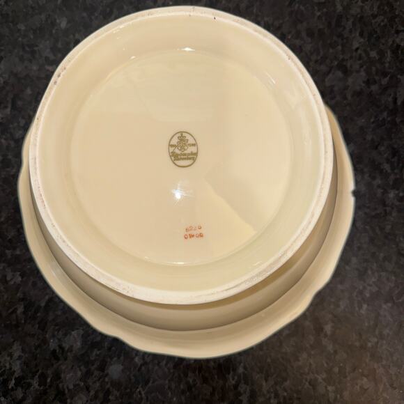 Royal Tettau Bavaria Floral Porcelain Serving Bowl Gold Trim Germany Vtg 1949 - Picture 2 of 6